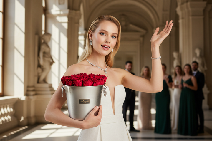 Esor Atelier Blanche dress featuring elegant design and soft fabric in a neutral color, displayed on a mannequin.