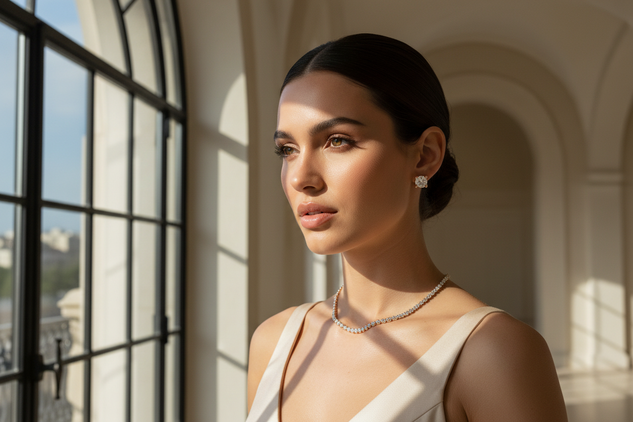 Rose gold Caeli Earrings by Forever Rings By Sal featuring 0.50ct sparkling gemstones and polished metal finish.