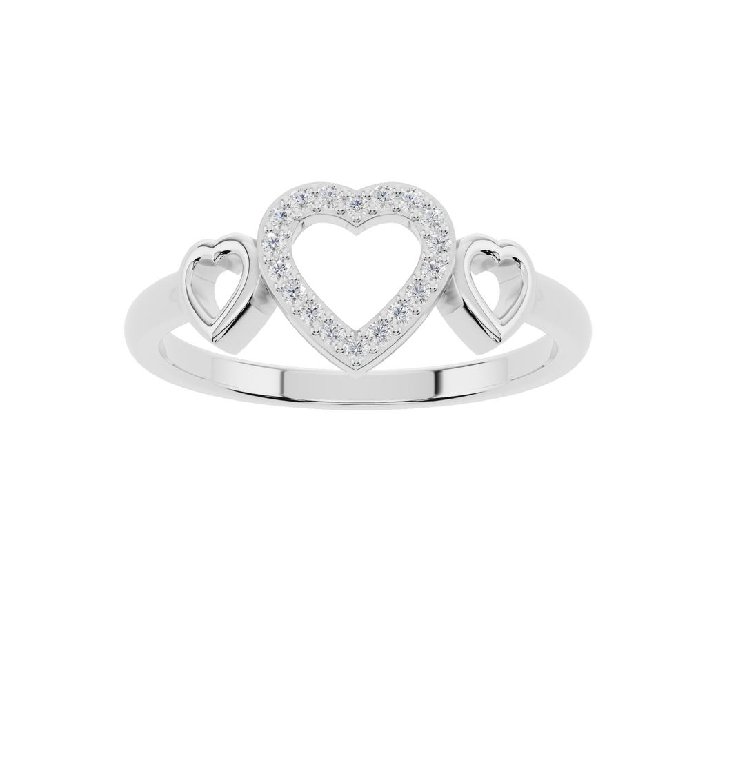 Polished white gold ring from Esor Atelier, model AURG1211, shown with a smooth, shiny surface and elegant design.