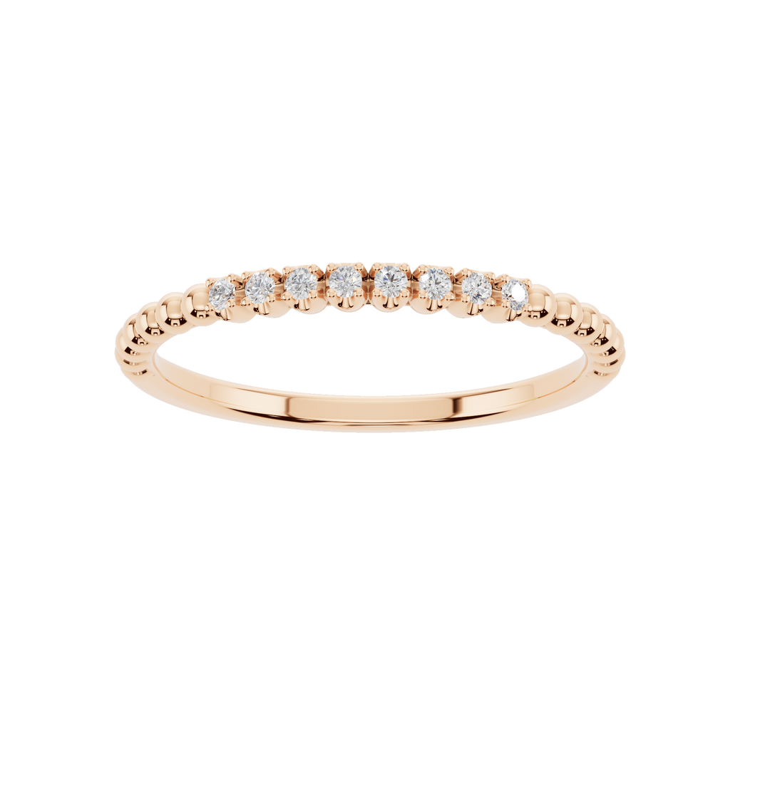Rose gold polished ring from Esor Atelier, showcasing a sleek, shiny metal band with smooth, elegant finish.