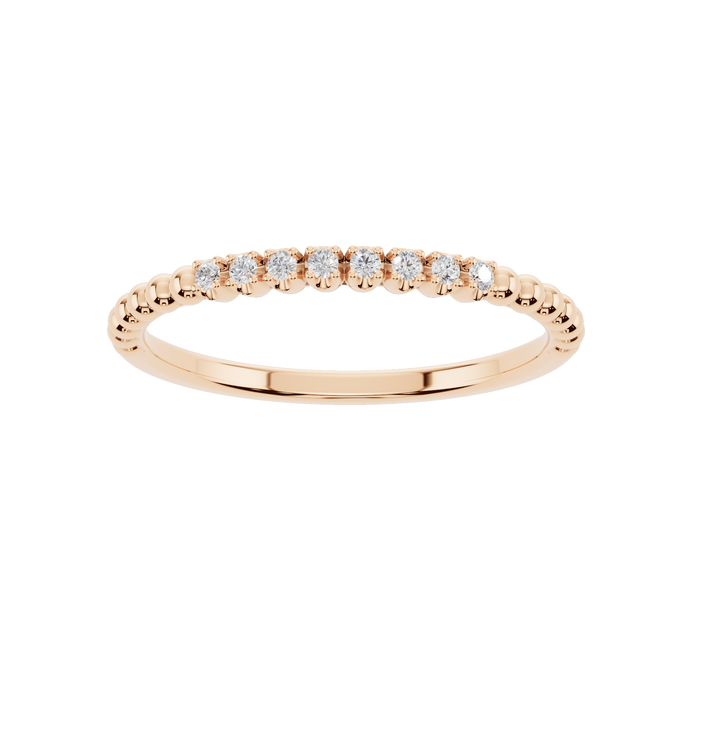 Rose gold polished ring from Esor Atelier, showcasing a sleek, shiny metal band with smooth, elegant finish.