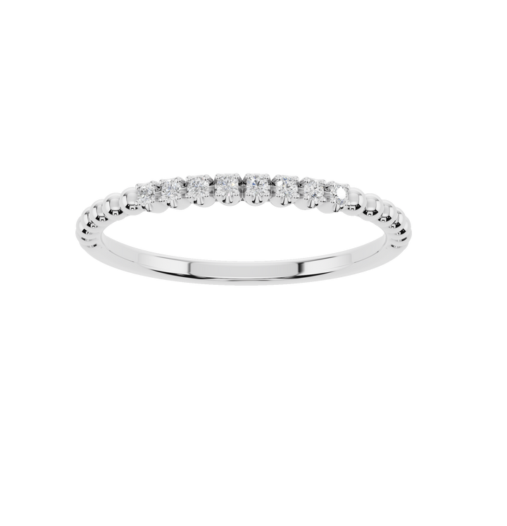 Polished white gold ring by Esor Atelier, featuring a sleek, elegant design with a smooth, shiny finish.