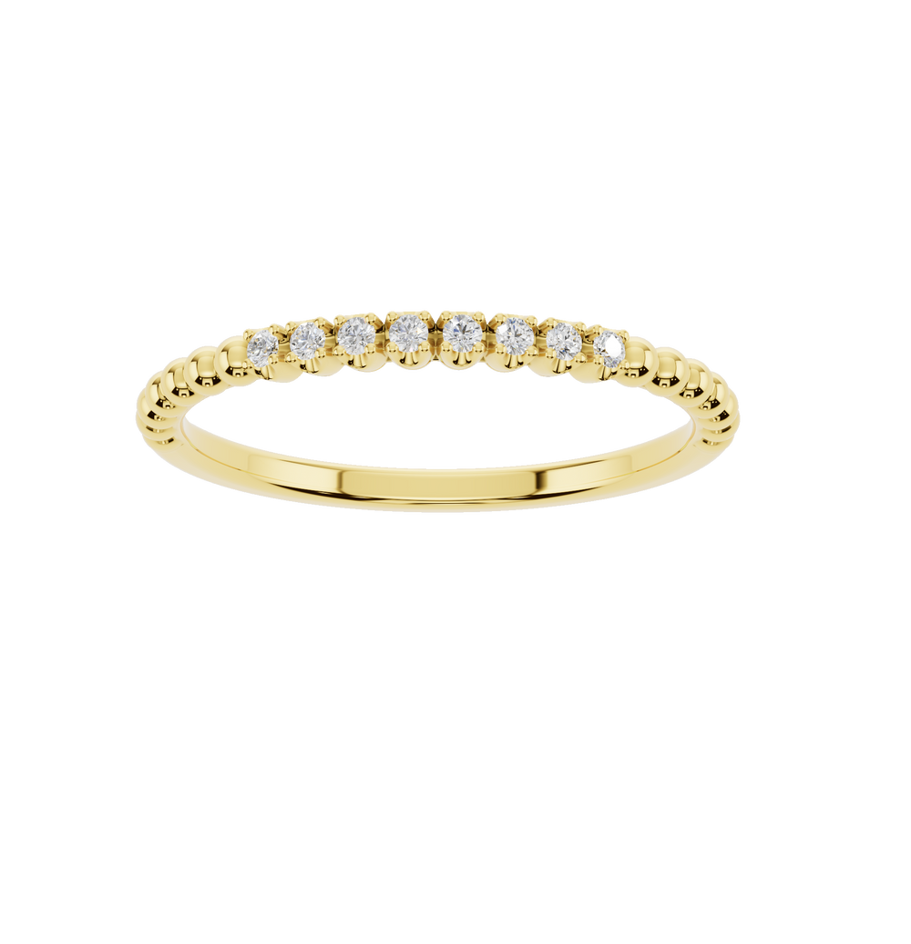 Polished yellow gold ring from Esor Atelier, showcasing a sleek, shiny finish with a smooth, elegant surface.