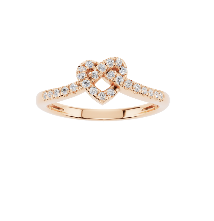 Rose gold polished ring with smooth finish from Esor Atelier, displayed on a light background.