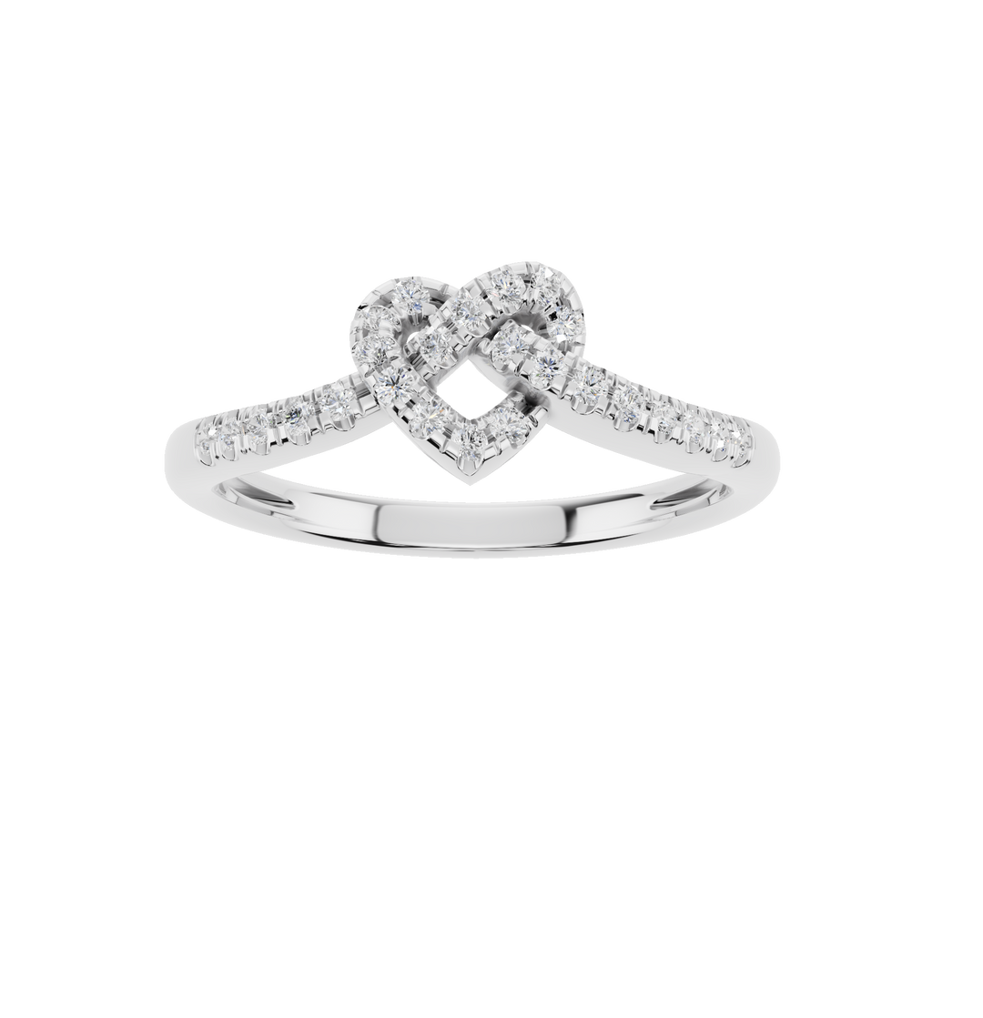 Polished white gold ring from Esor Atelier, model AURG2866, featuring a sleek, elegant design and smooth metallic finish.