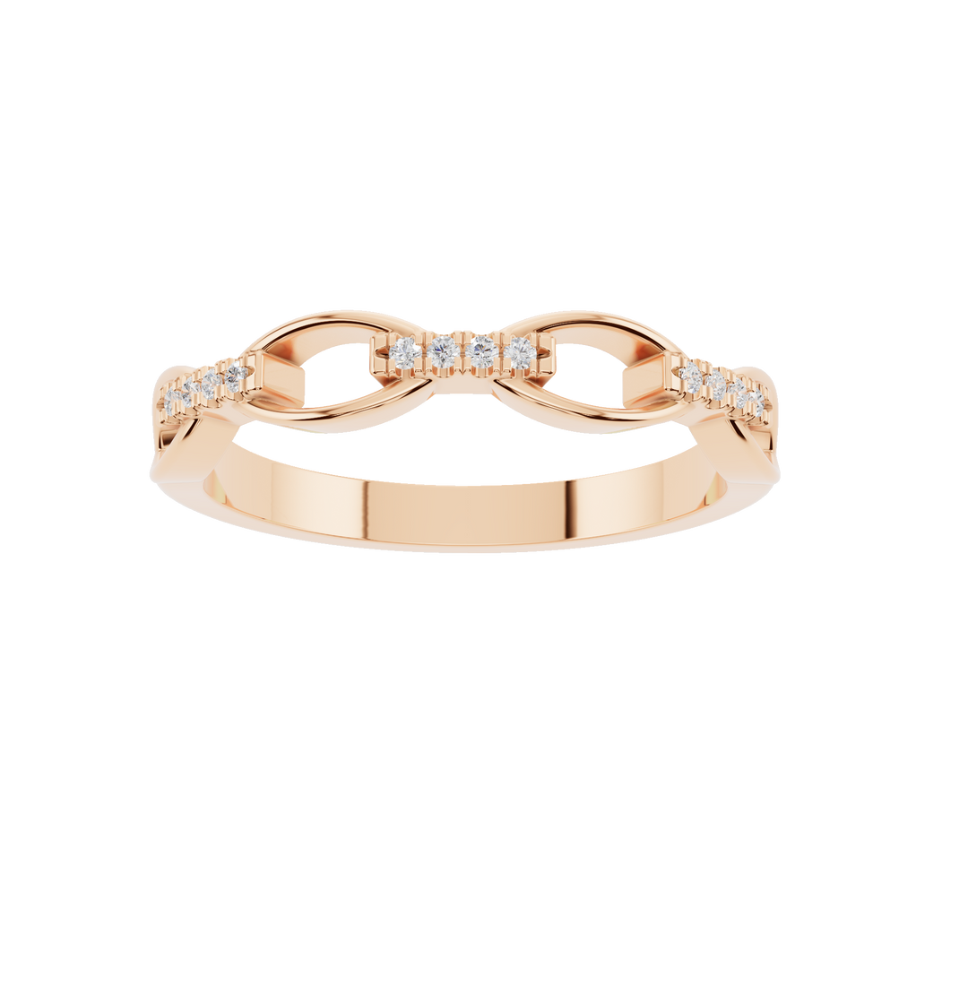 Rose gold polished Ring 3 by Esor Atelier featuring a sleek, shiny metal finish and elegant design.