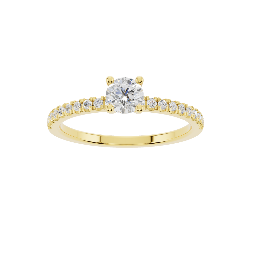 Yellow gold polished jewelry ring by Esor Atelier with a smooth, shiny finish.