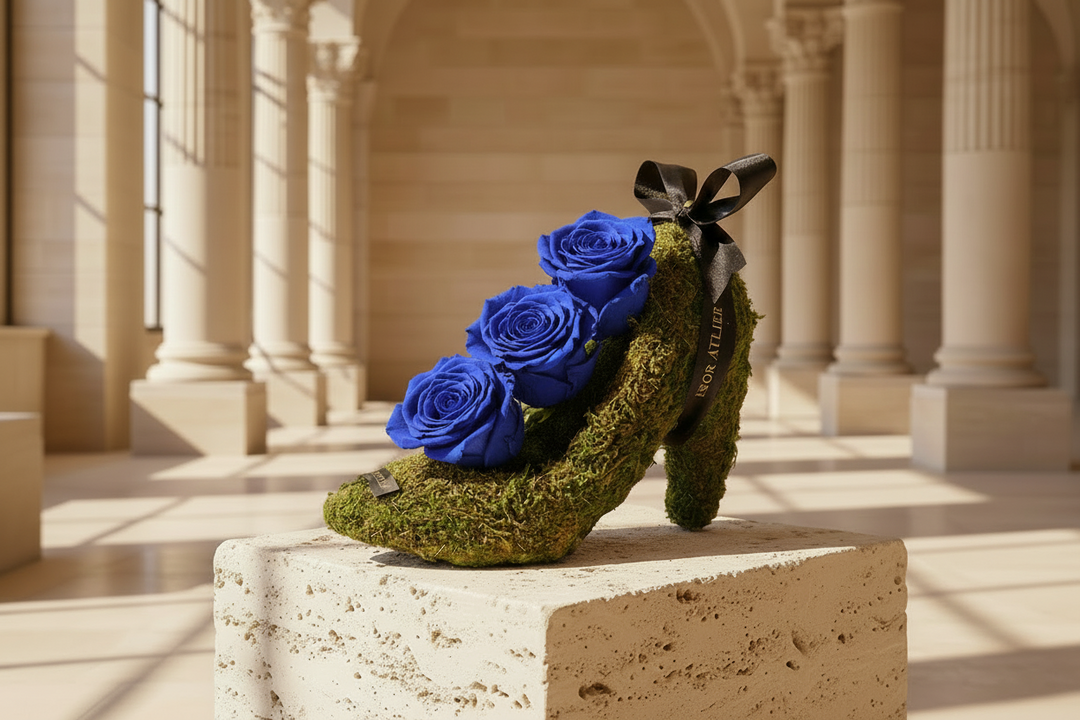 Eternal rose named Emma by Esor Atelier, displayed in a clear image showcasing its delicate petals and elegant design.