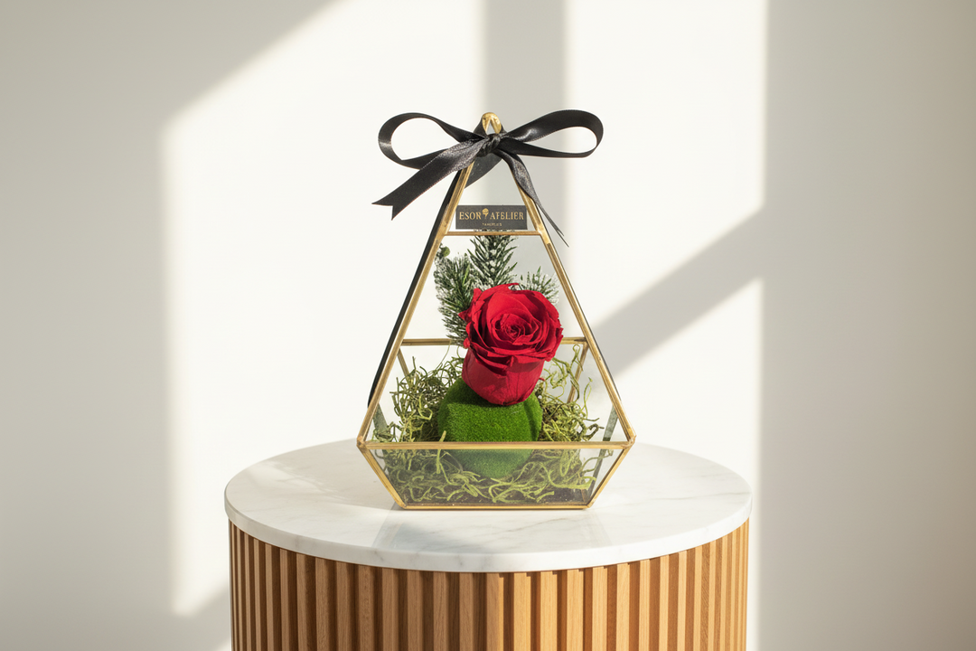 Eternal Rose blush by ESOR ATELIER featuring soft pink hues and delicate petal details in a close-up image.