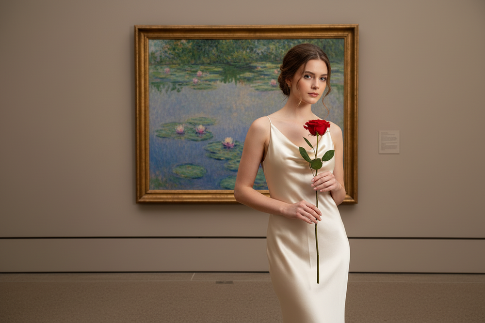 Eternal rose by Esor Atelier featuring a preserved, vibrant red flower with a delicate green stem and elegant packaging.