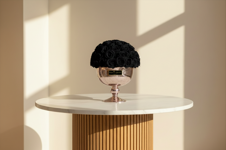 Elegant Chanel Eternal Rose by Esor Atelier, featuring a beautifully preserved, handcrafted rose in a stylish display.