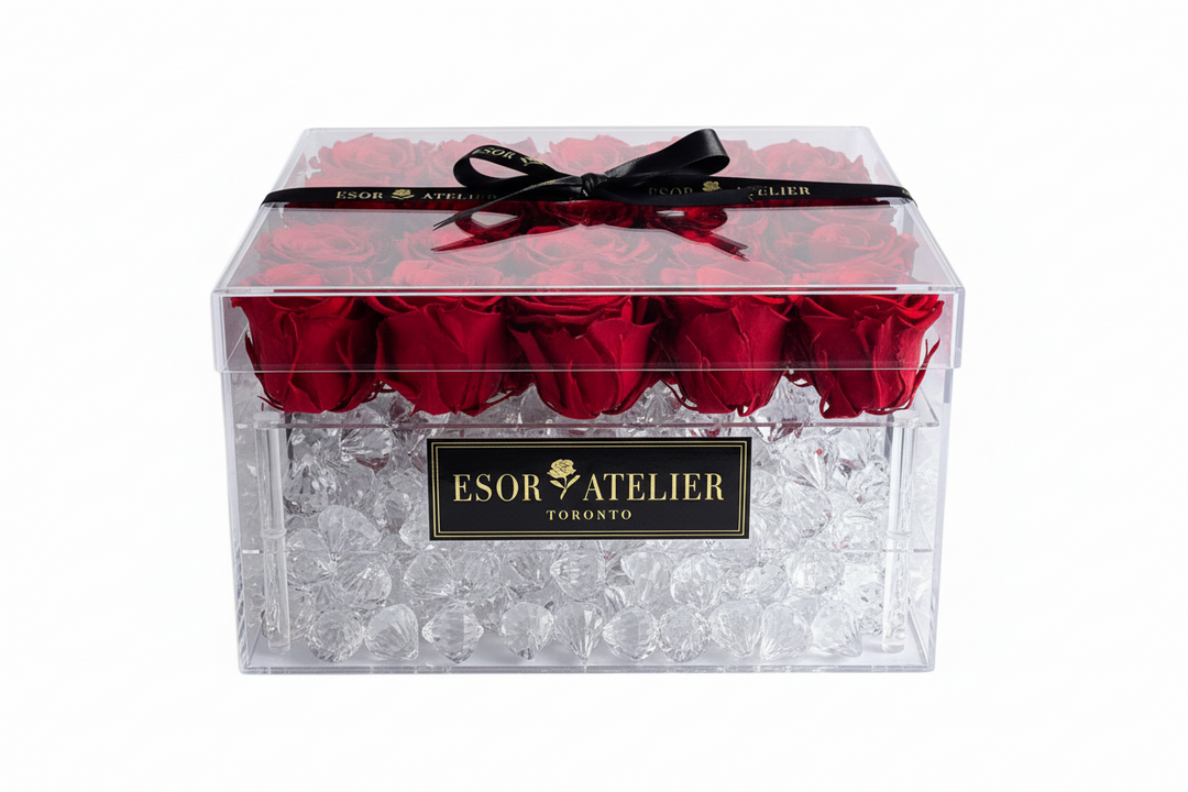 Eternal Luna Rose by Esor Atelier featuring a preserved, beautifully crafted rose with a luminous, moon-inspired design.