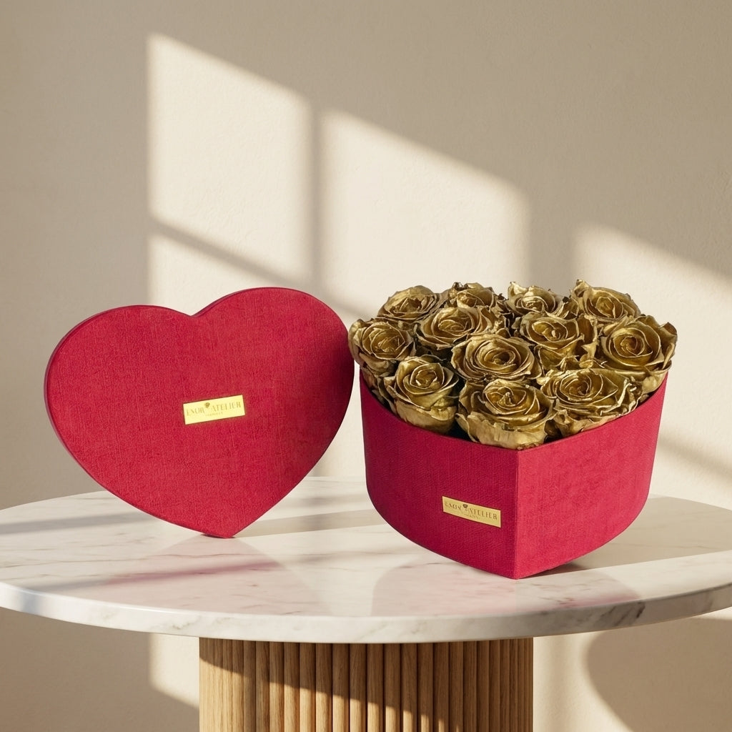 Close-up of a Celine Eternal Rose by Esor Atelier, showcasing its delicate petals and minimalist design in studio photography.