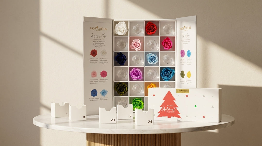 Minimalist Claire Advent Calendar by Esor Atelier, featuring a sleek design with numbered doors for daily holiday surprises.
