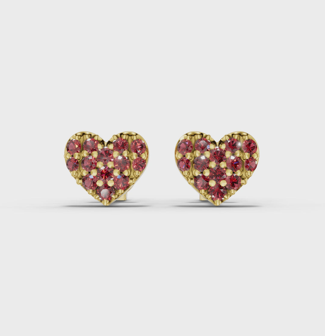 The Sera Ruby Heart Earrings — 0.08ct