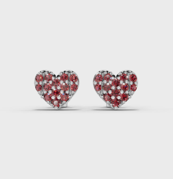 The Sera Ruby Heart Earrings — 0.08ct