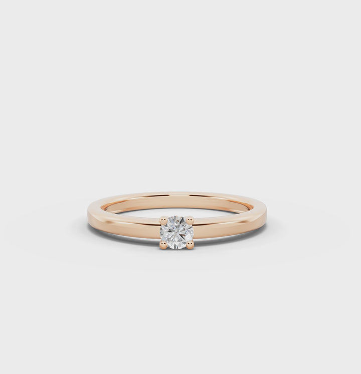 Lauren Minimalist Solitaire Ring — 0.20ct Diamond