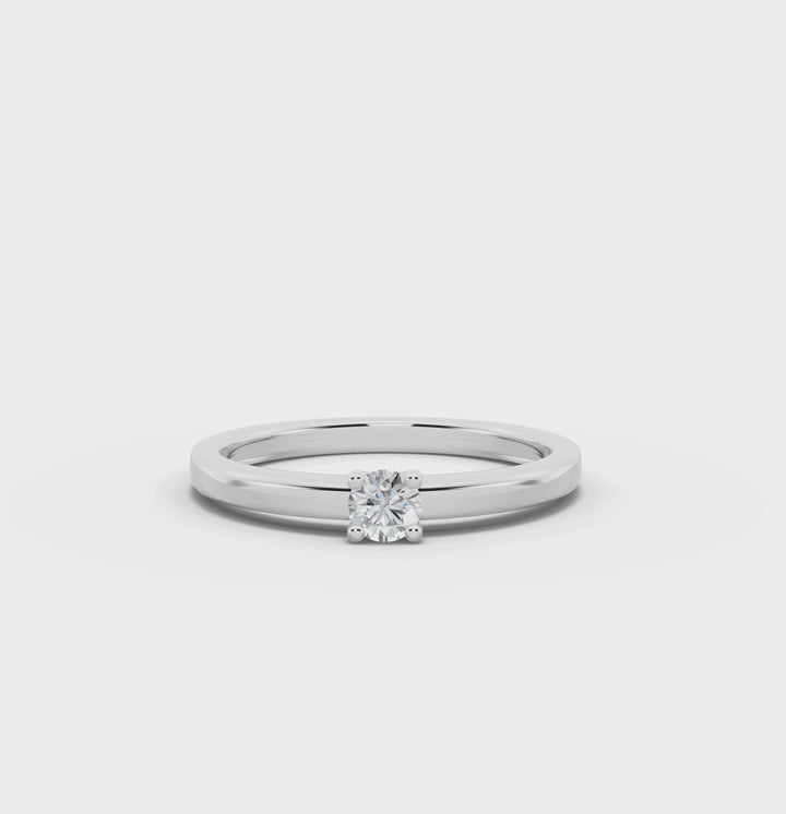 Lauren Minimalist Solitaire Ring — 0.20ct Diamond