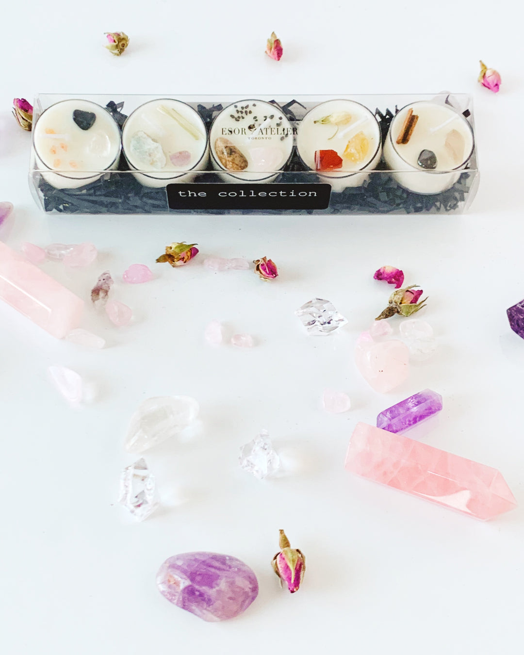 The Collection - Candles with crystal quartz