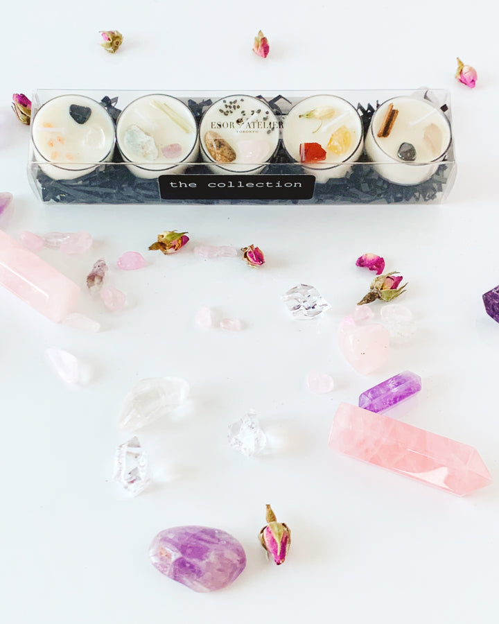 The Collection - Candles with crystal quartz