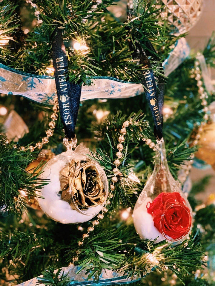 Eternal Rose Glass Ornament