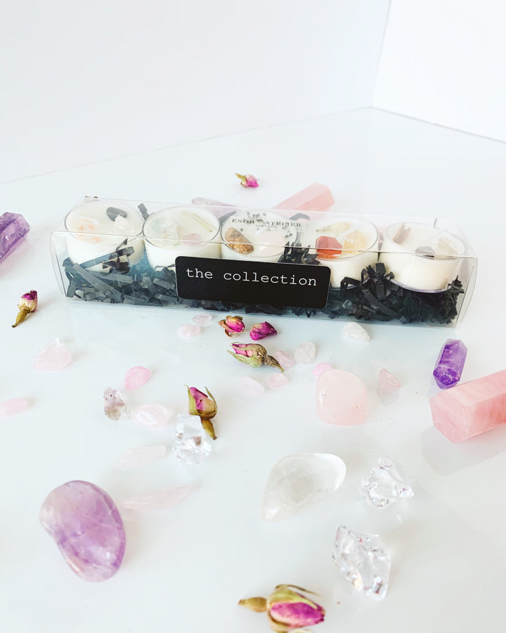 The Collection - Candles with crystal quartz